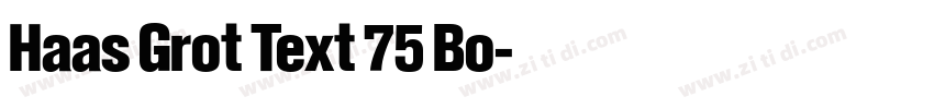 Haas Grot Text 75 Bo字体转换